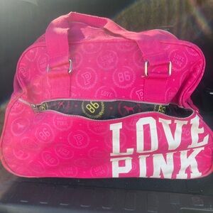 Pink Victoria’s Secret vintage luggage